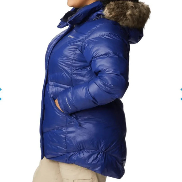 Columbia Plus Size Peak Hooded Faux-Fur-Trim Jacket NWT - Picture 4 of 8